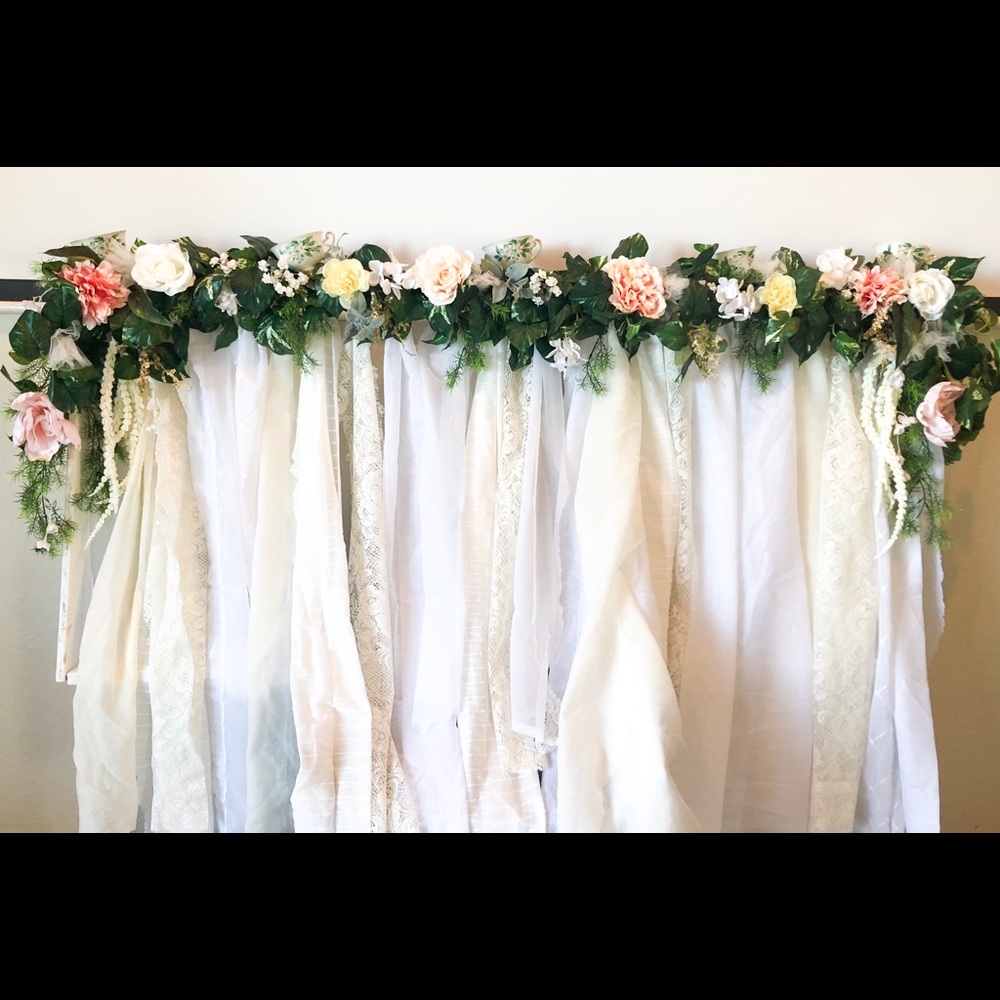 Floral crib backdrop